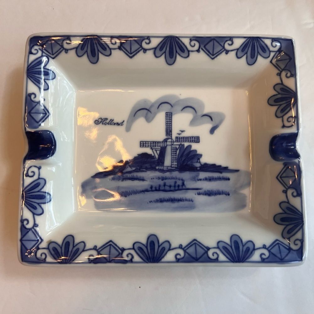 Delft Blue Designed by Otis Ashtray Trinket Dish